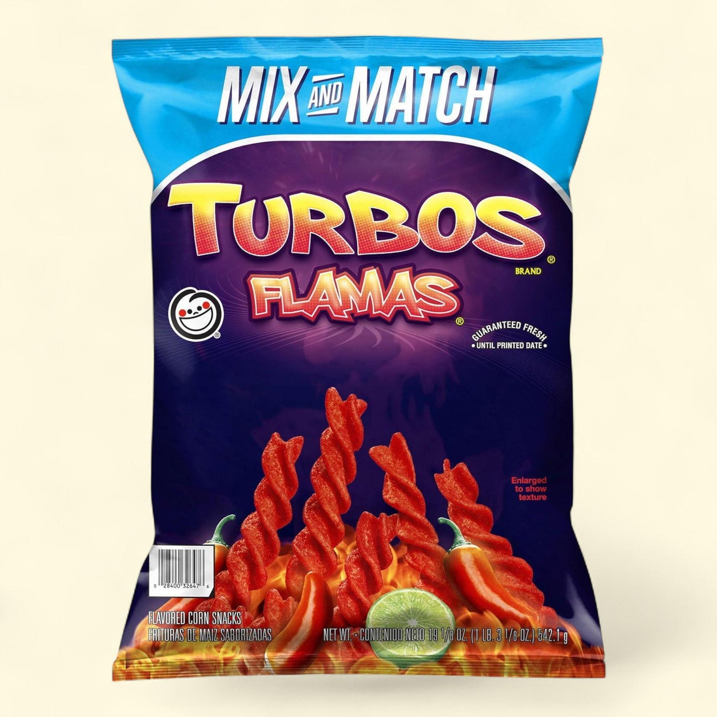 Sabritas Turbos Flama Corn Snacks, 19.125 oz.