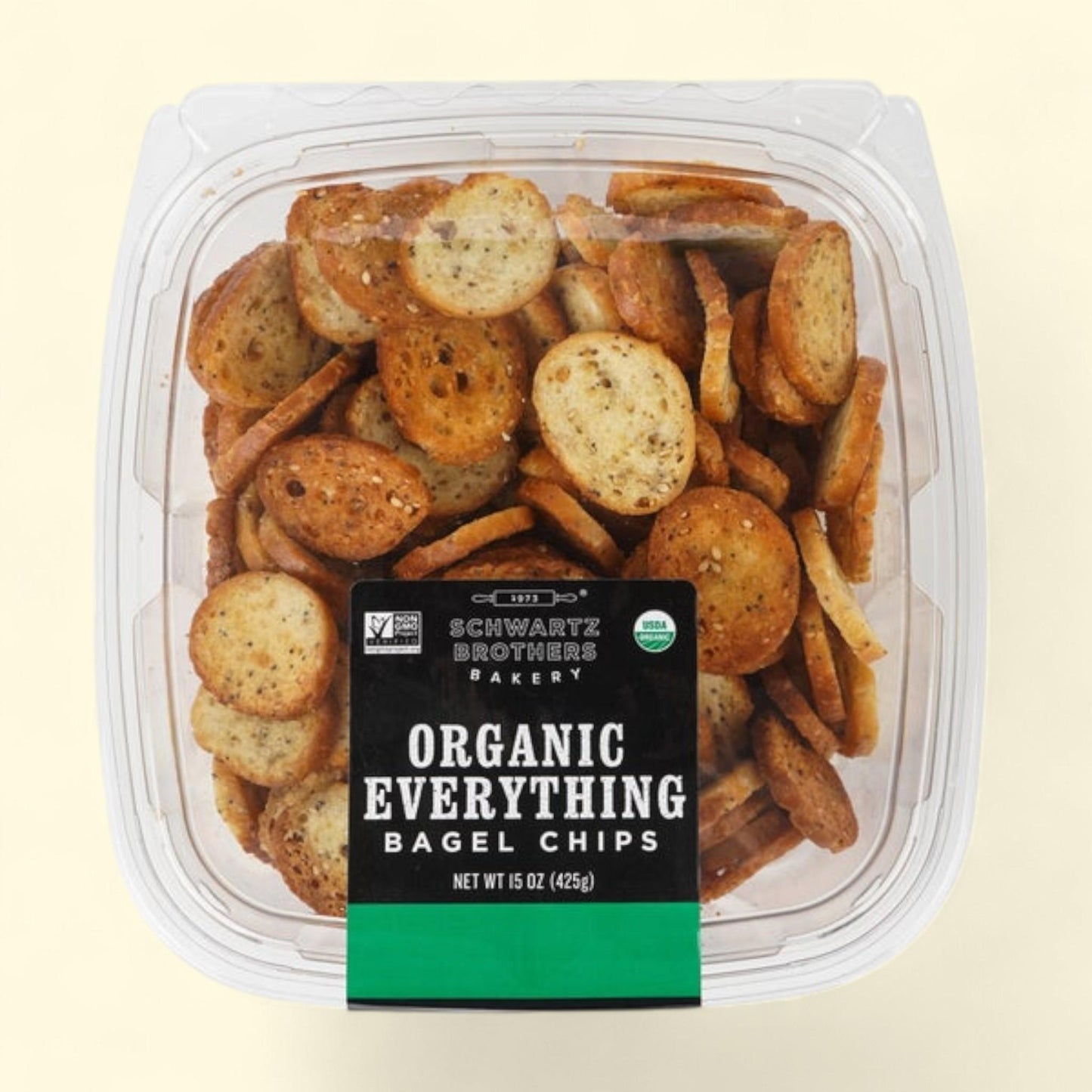Schwartz Brothers Bakery, Organic Everything Bagel Chips, 15 oz