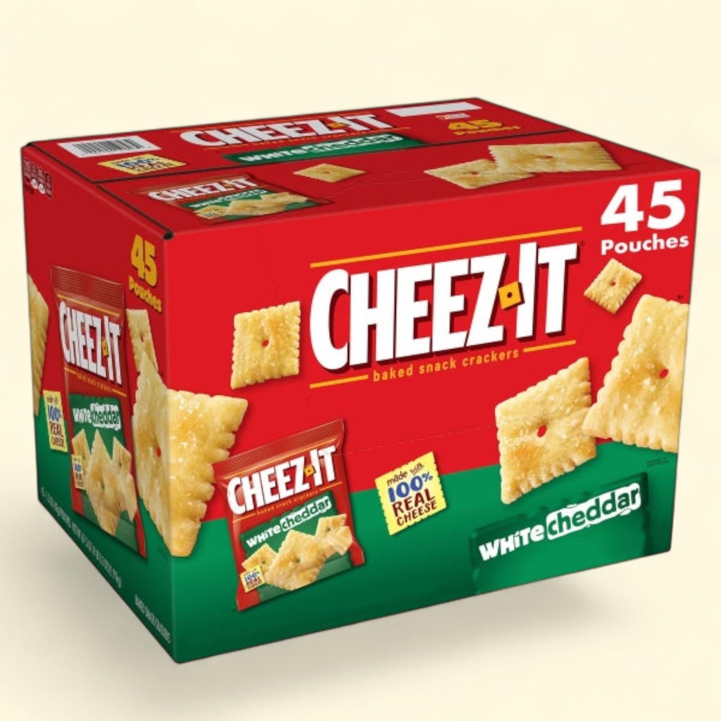 Cheez-It White Cheddar Baked Snack Cracker, 1.5 oz, 45-count