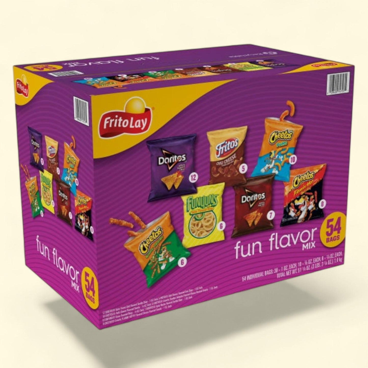 Frito Lay, Fun Flavor Mix Variety Pack, 54-count — authentic US product shipped worldwide by Treatspree