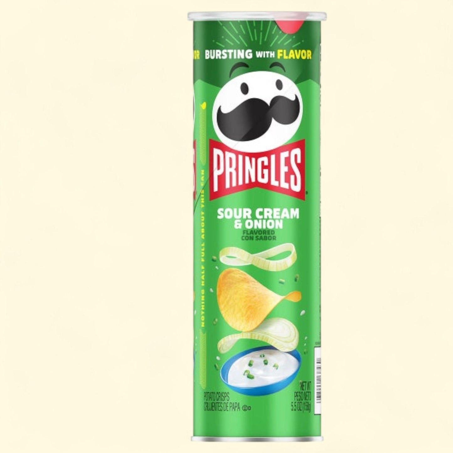 Pringles Potato Chips, Sour Cream & Onion, 5.57 oz, 14-count — authentic US product shipped worldwide by Treatspree