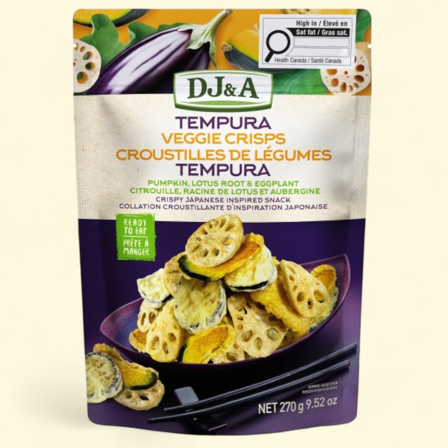 DJ&A Veggie Crisps Tempura, 5-Pack (9.52oz each) — authentic US product shipped worldwide by Treatspree