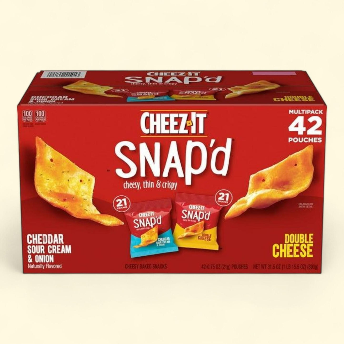 Cheez-It Snap'd, Variety Pack, 0.75 oz., 42 pk. — authentic US product shipped worldwide by Treatspree