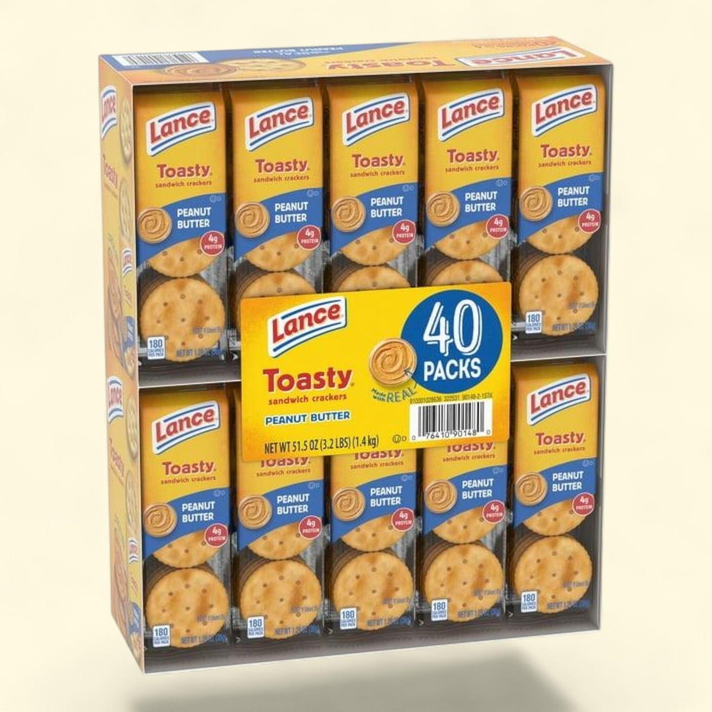 Lance Toasty Peanut Butter Sandwich Crackers, 1.29 oz., 40 pk.