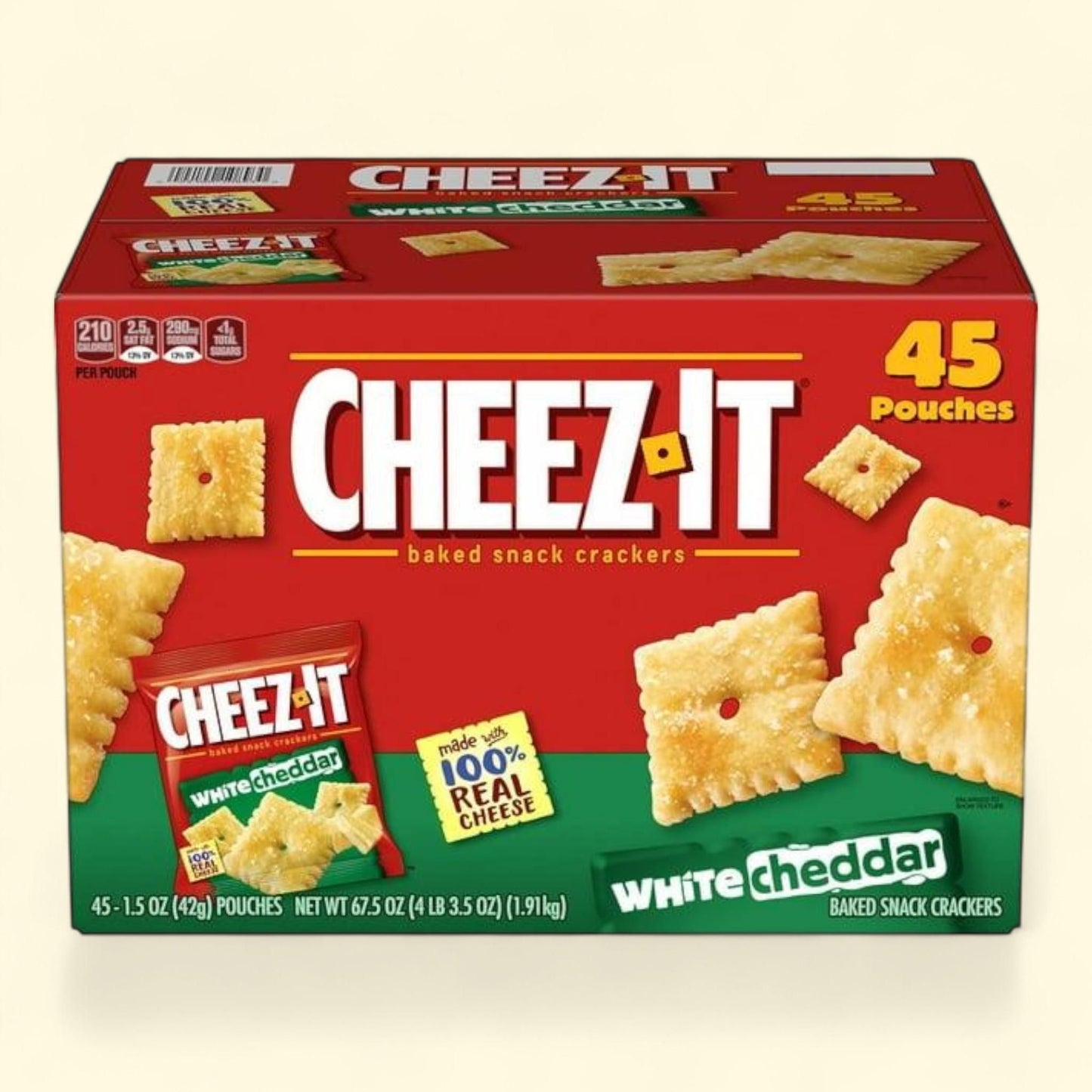 Cheez-It White Cheddar Snack Packs, 1.5 oz., 45 pk.