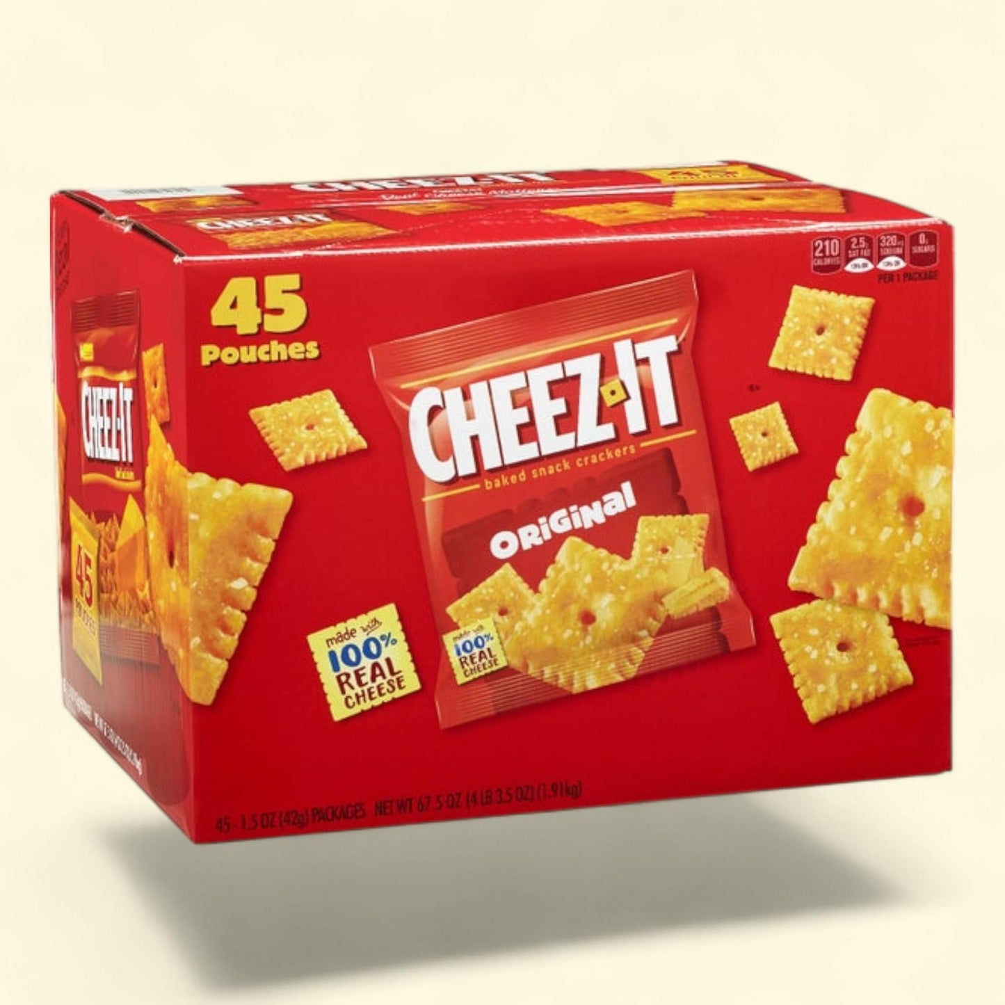 Cheez-It Crackers, Cheddar, 1.5 oz, 45-count