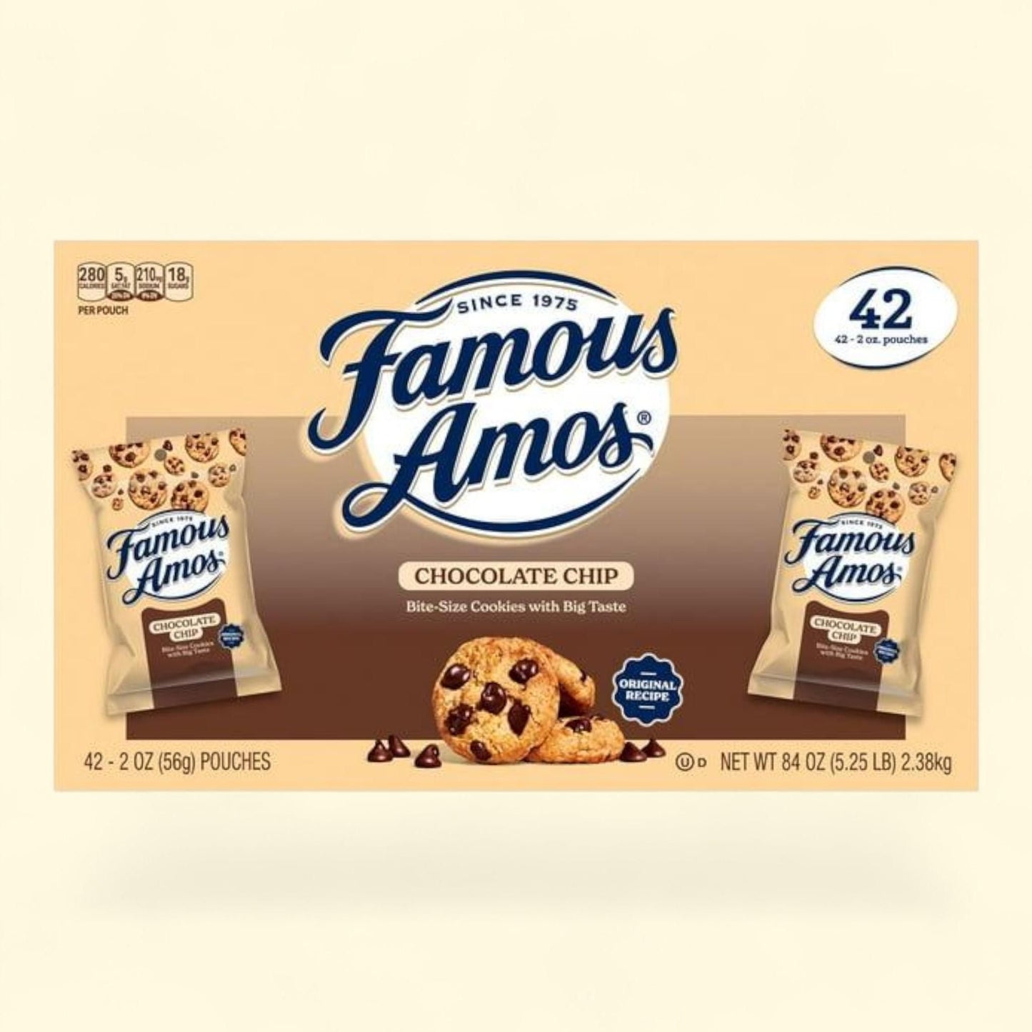 Famous Amos Chocolate Chip Cookies, 2 oz., 42 pk.