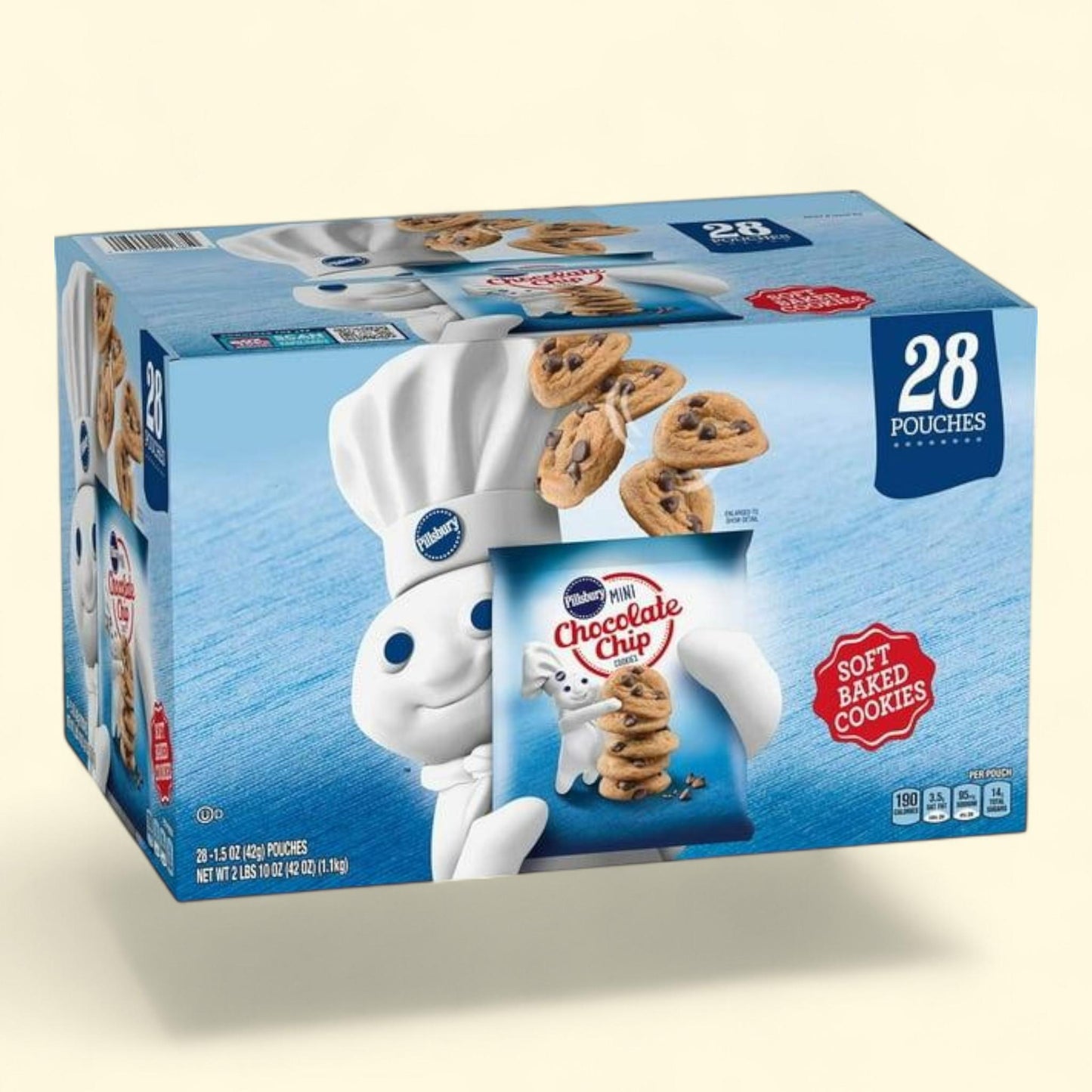 Pillsbury Soft Baked Mini Chocolate Chip Cookies, 1.5 oz., 28 pk.
