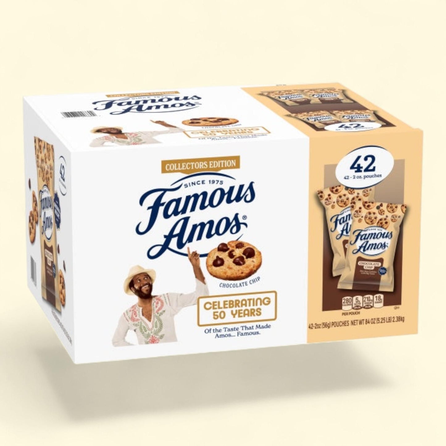 Famous Amos Cookies, Chocolate Chip, 2 oz, 42-count