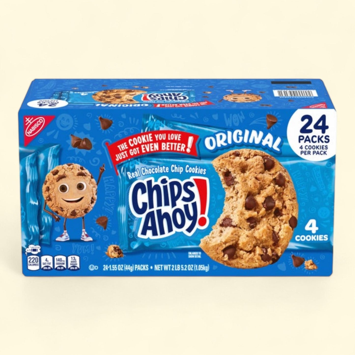 Chips Ahoy! Cookies, Chocolate Chip, 1.55 oz, 24-count