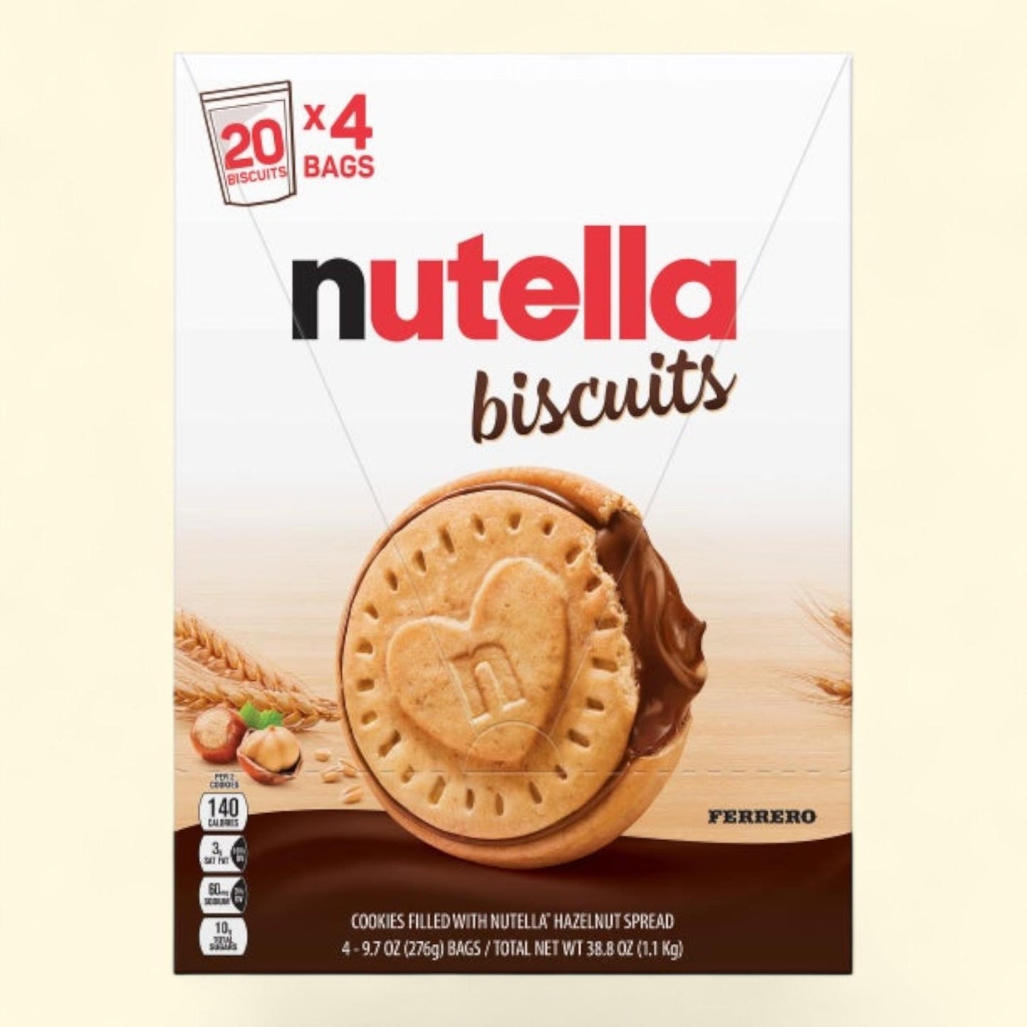 Nutella Biscuits, 9.7 oz, 4-count — authentic US product shipped worldwide by Treatspree