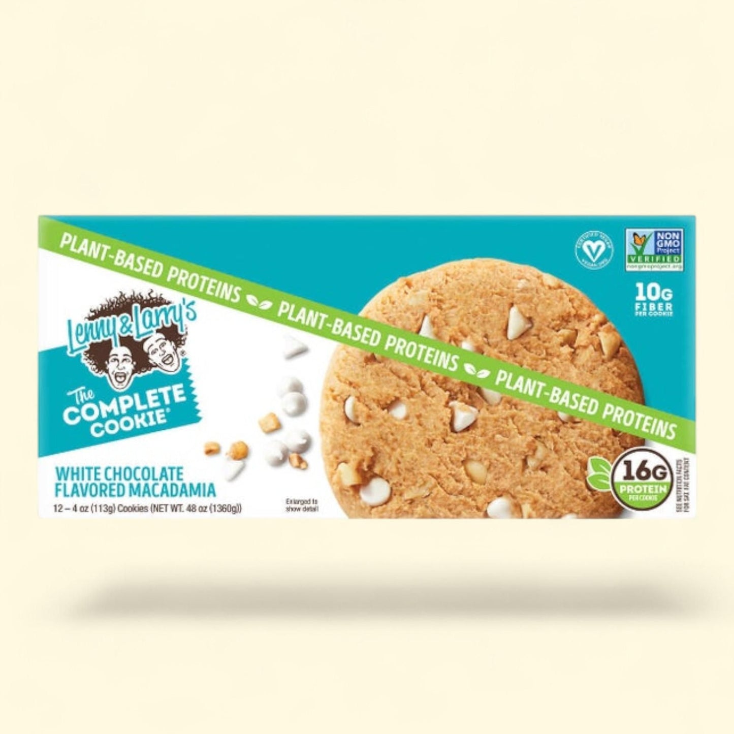 Lenny & Larry's The Complete Cookie, White Chocolate Flavored Macadamia, 4 oz, 12 count