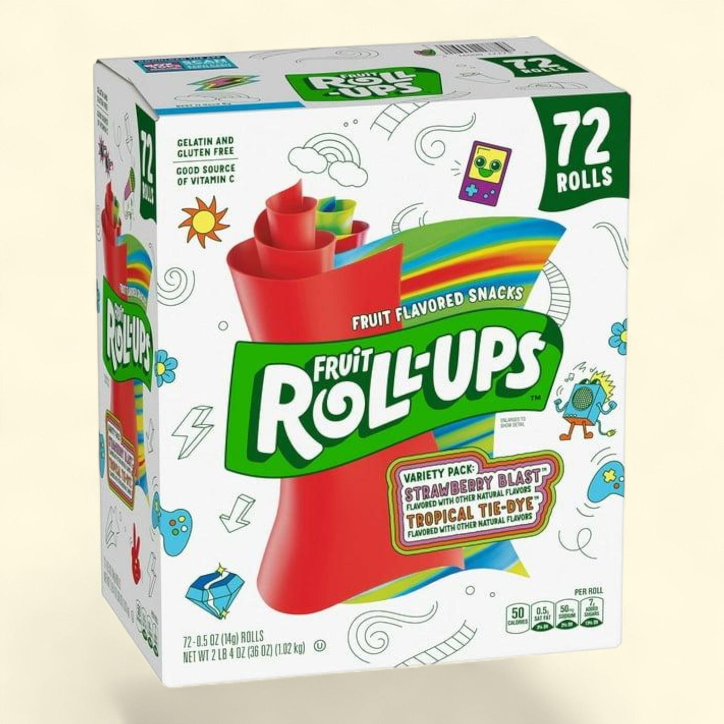 Fruit Roll-Ups Variety Pack, 0.5 oz., 72 pk.