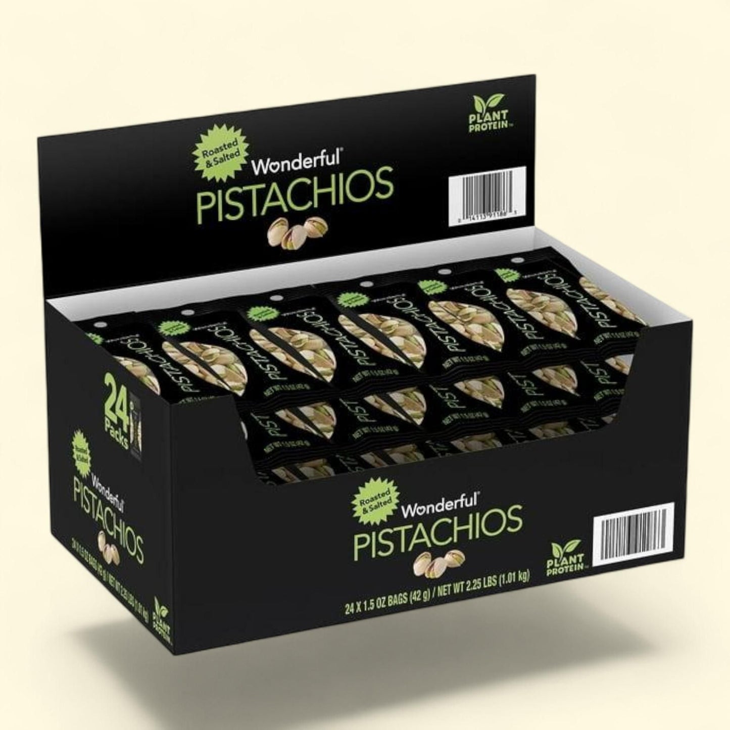 Wonderful Pistachios, Roasted and Salted 1.5 oz., 24 pk.