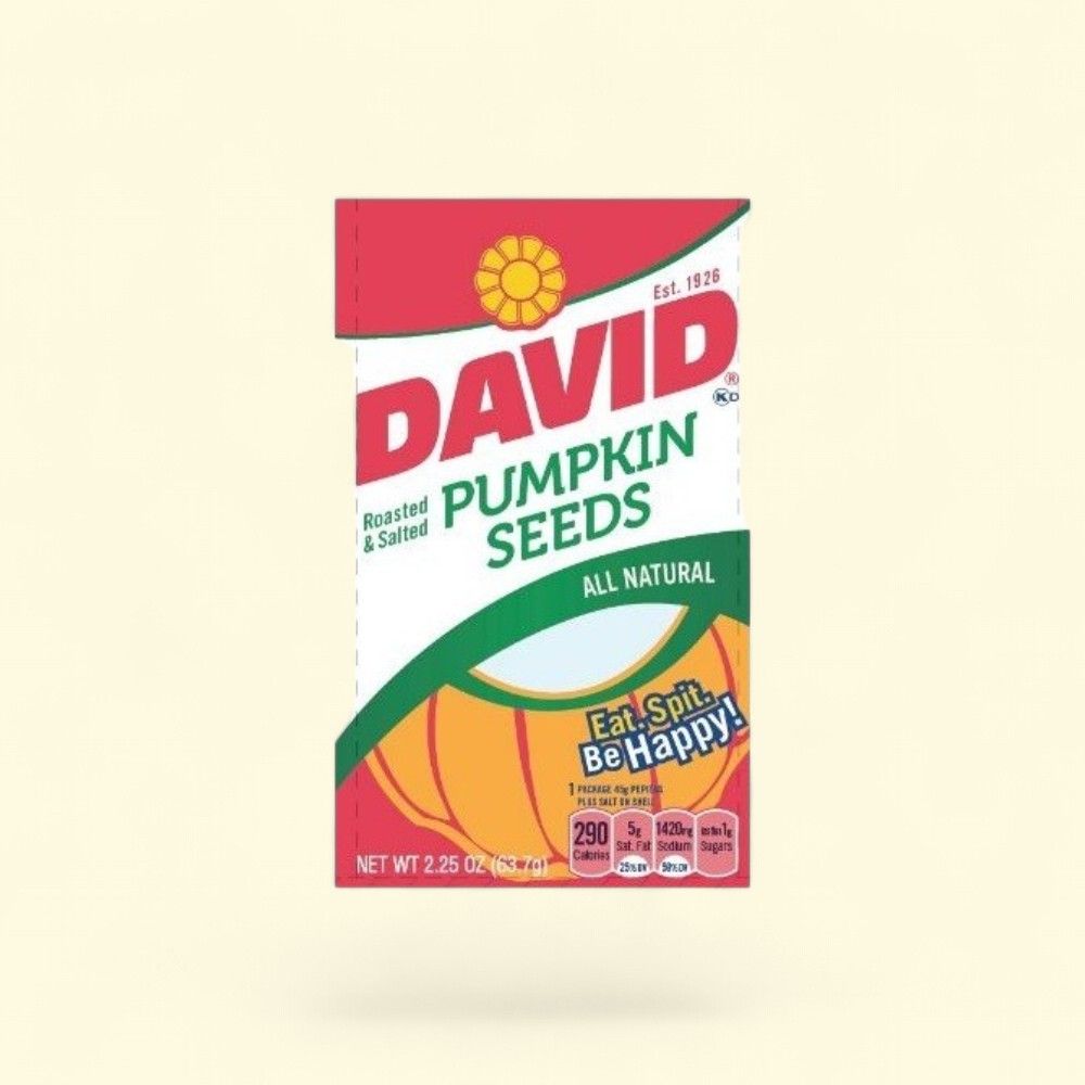 DAVID Original Pumpkin Seeds (12 x 2.25 oz) — authentic US product shipped worldwide by Treatspree