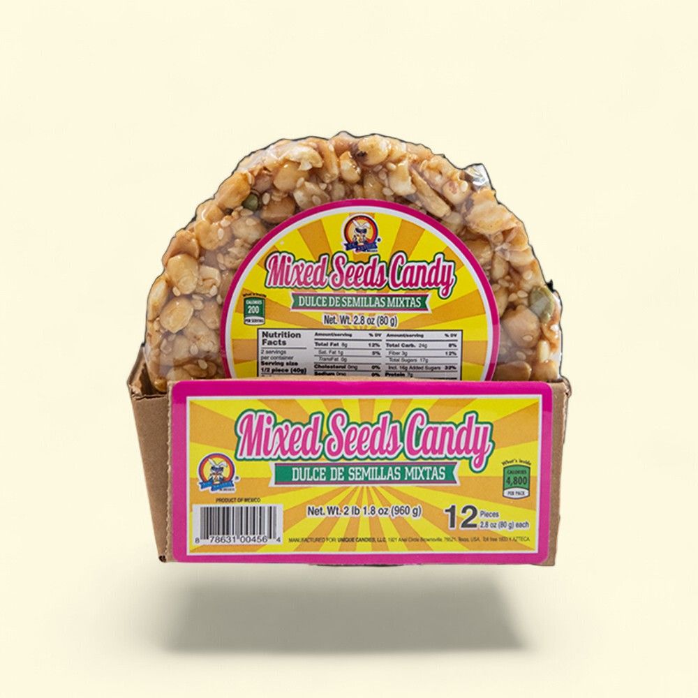 El Azteca Mixed Seeds Candy 12-Pack (2.8oz Each) — authentic US product shipped worldwide by Treatspree
