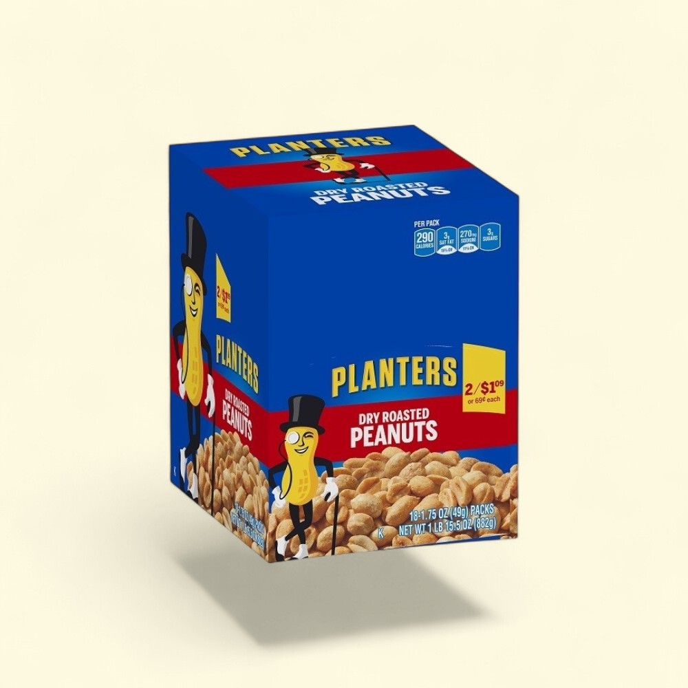 Planters Dry Roasted Peanuts 1.75 oz (Pack of 18) — authentic US product shipped worldwide by Treatspree