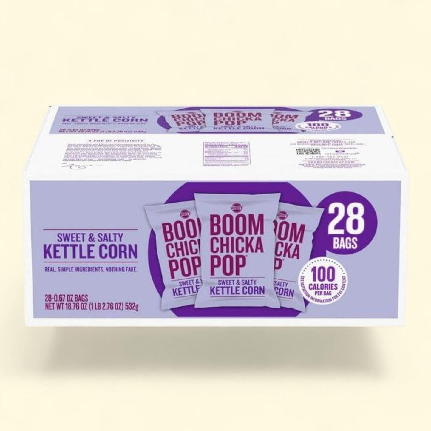 Angie's BOOMCHICKAPOP Sweet & Salty Kettle Corn Popcorn, 0.67 oz., 28 pk.