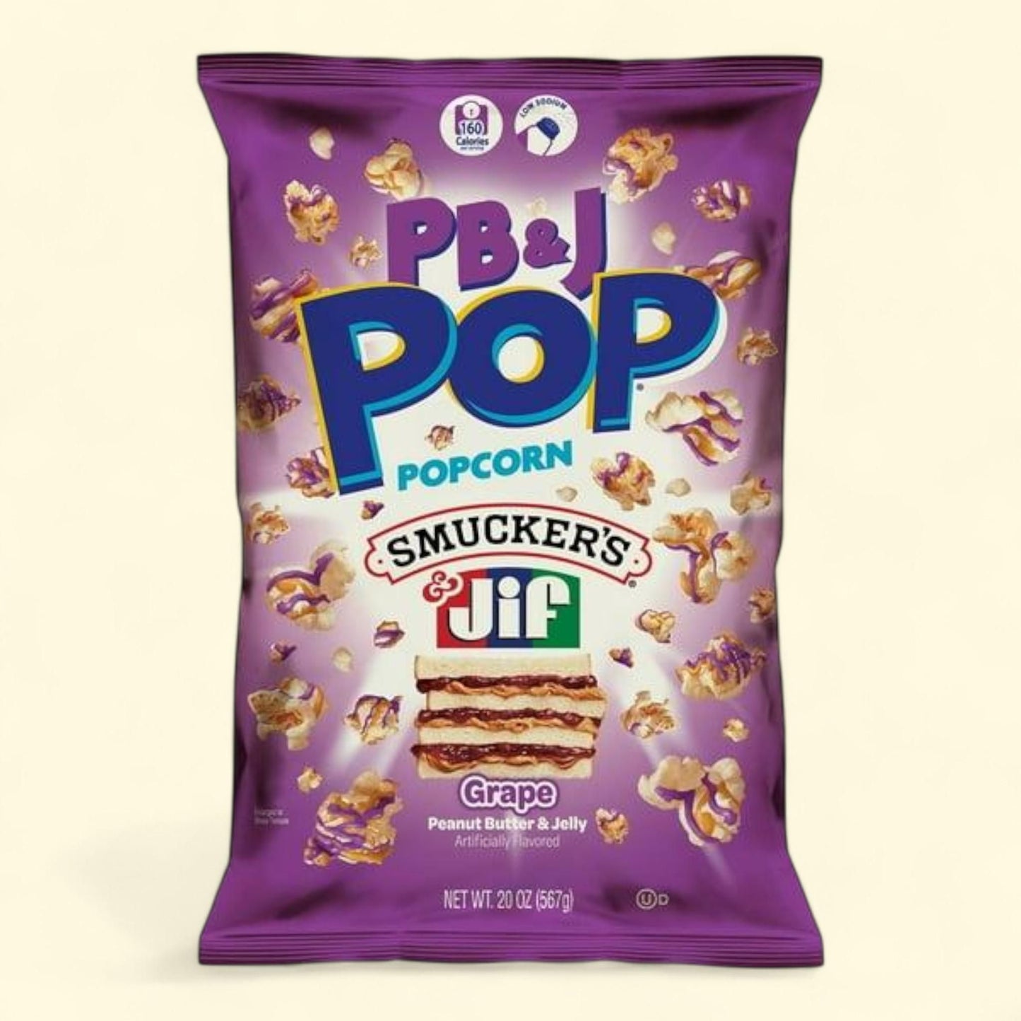 PB&J Pop Grape Popcorn, 20 oz. — authentic US product shipped worldwide by Treatspree