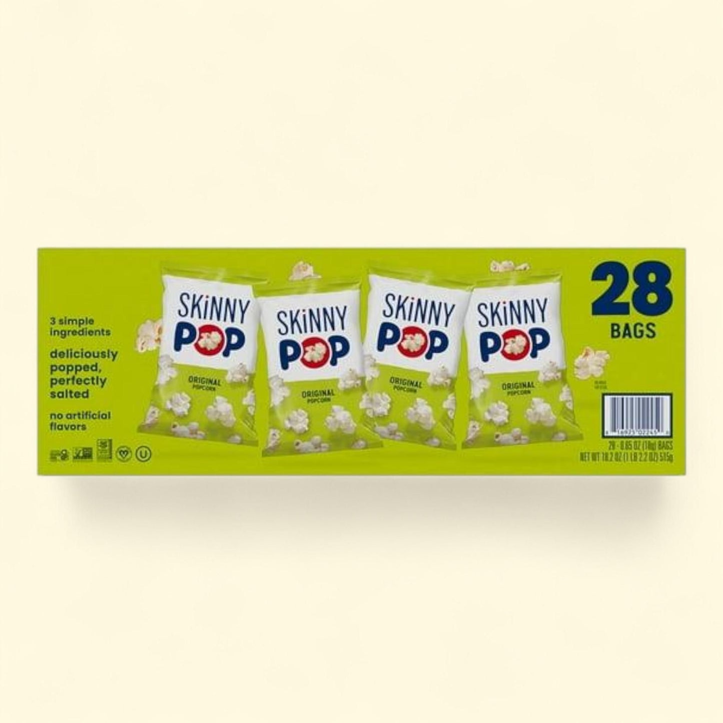 SkinnyPop Original Popcorn, 0.65 oz., 28 pk.