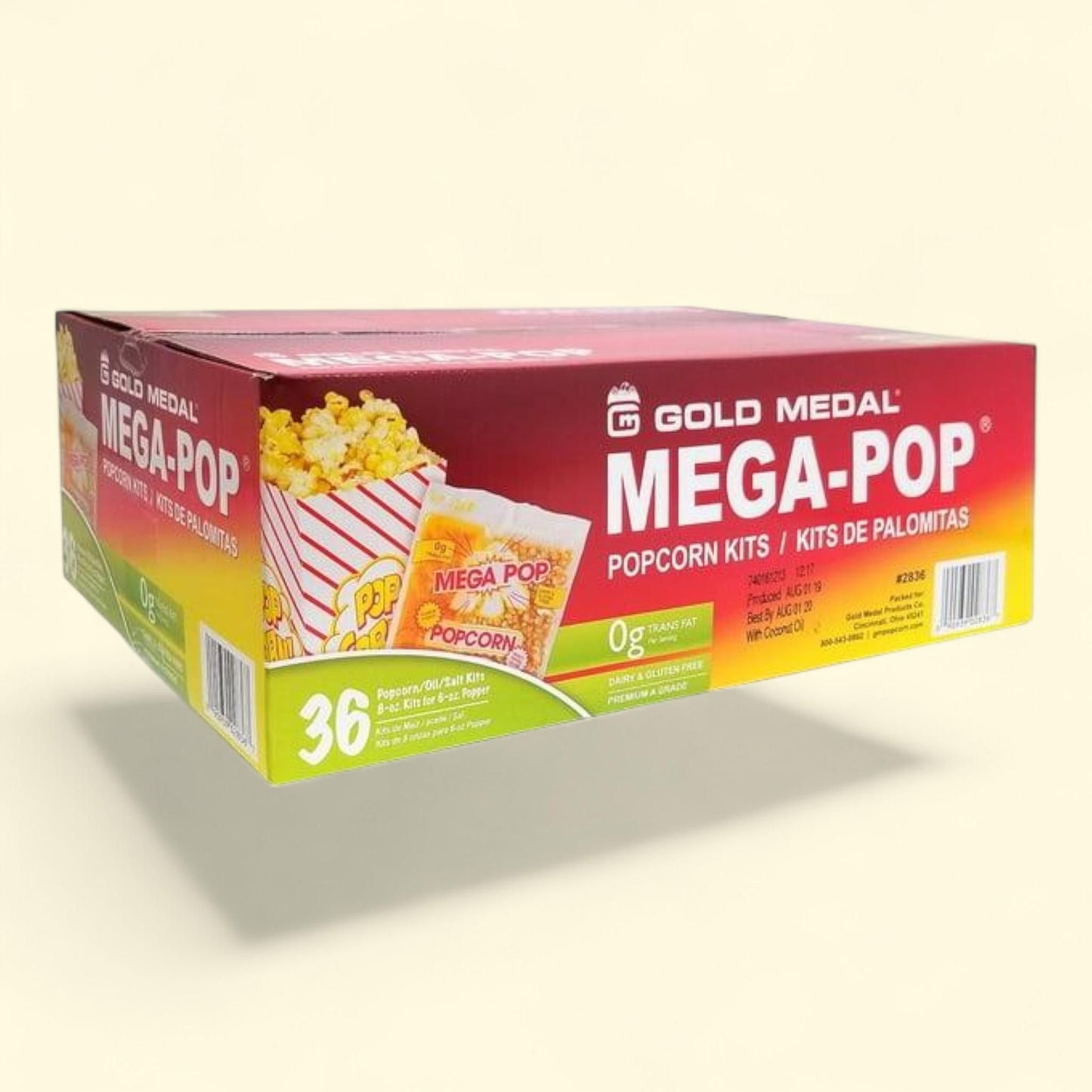 Gold Medal Mega Pop Popcorn Kit, 8 oz., 36 pk.