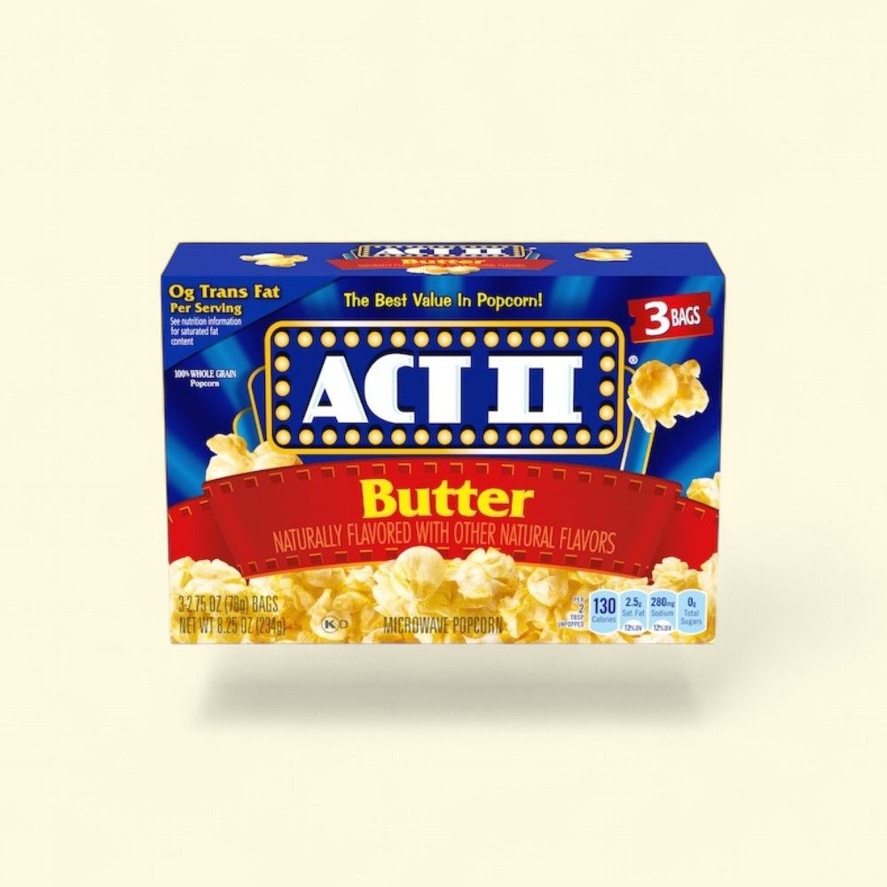 ACT II Butter Microwave Popcorn, 3 x 2.75oz — authentic US product shipped worldwide by Treatspree