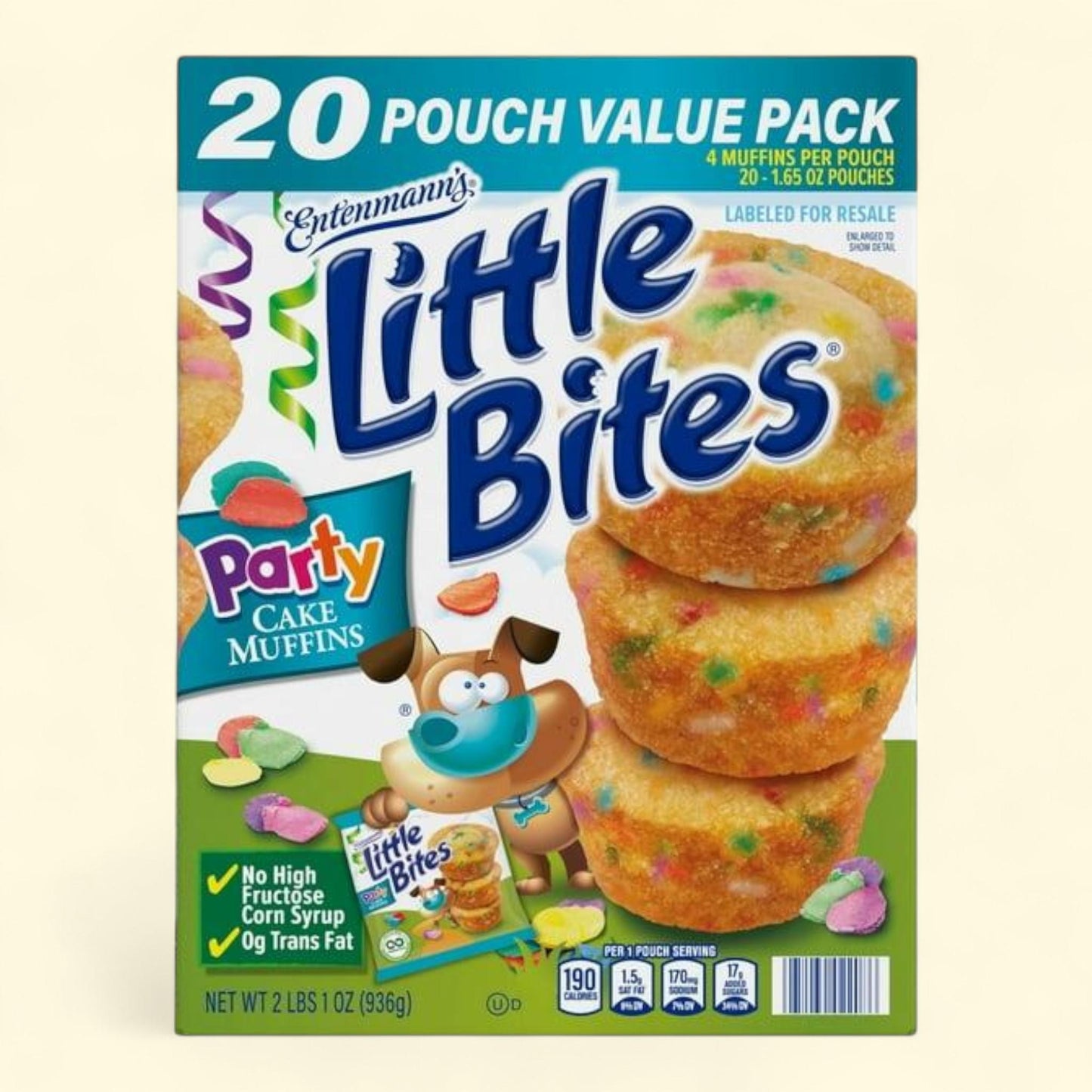Muffins « Little Bites Party Cake » d'Entenmann's, 47 g, paquet de 20