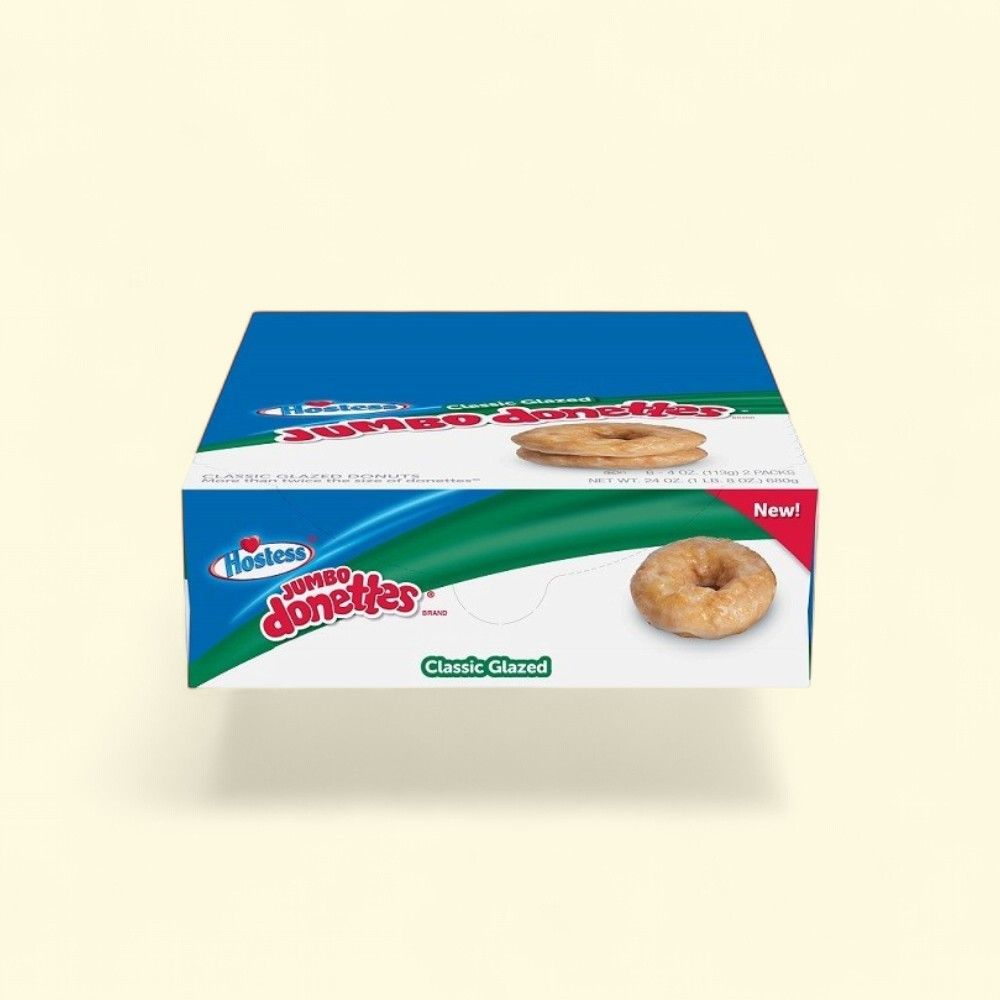 Hostess Glazed Classic Jumbo Donettes - 6 Count — authentic US product shipped worldwide by Treatspree
