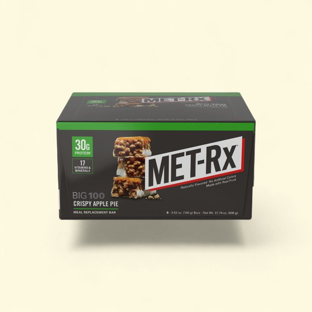 Met-Rx Crispy Apple Pie Meal Replacement Bars, 9 Count — authentic US product shipped worldwide by Treatspree