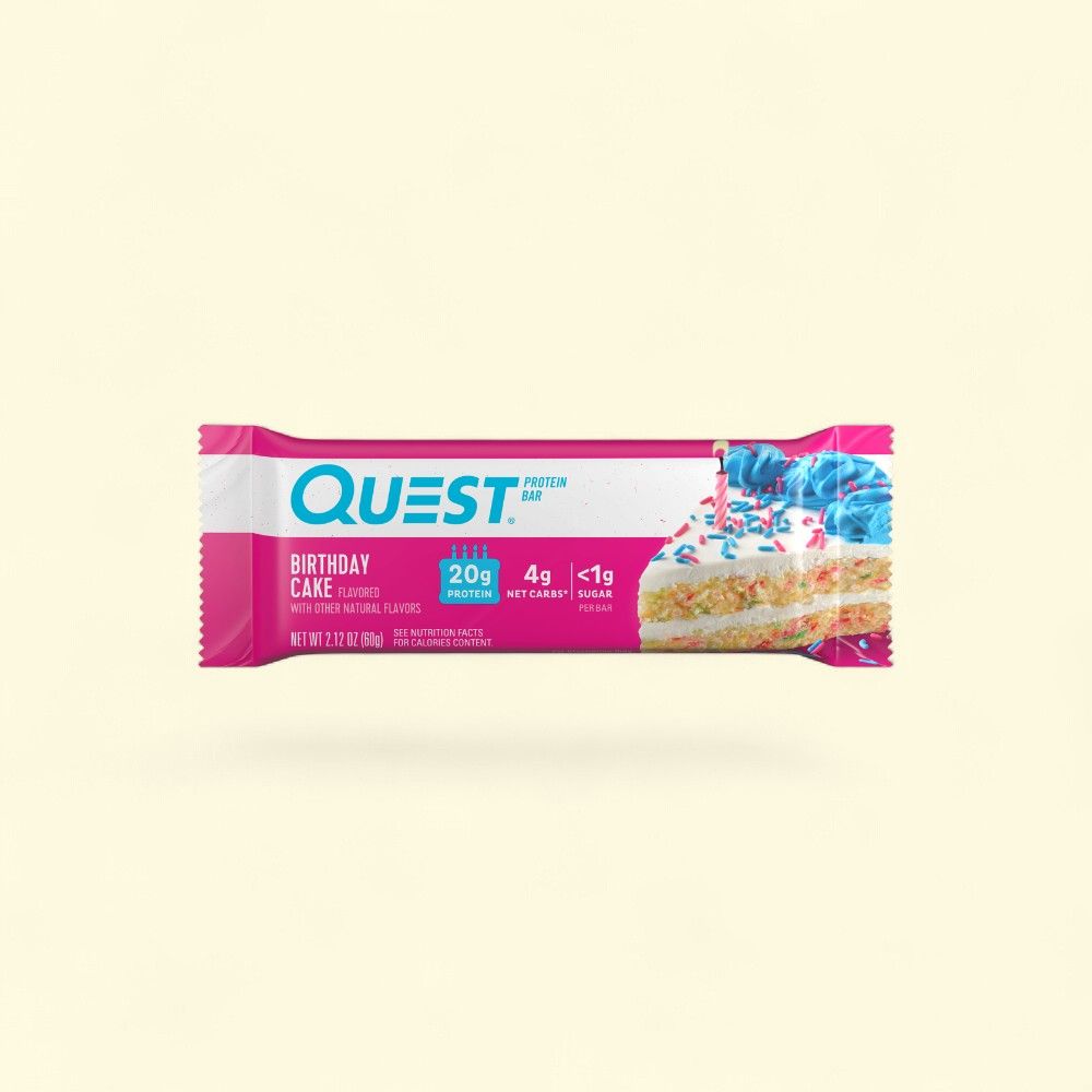 Quest Birthday Cake Protein Bar, 12-Pack — authentic US product shipped worldwide by Treatspree