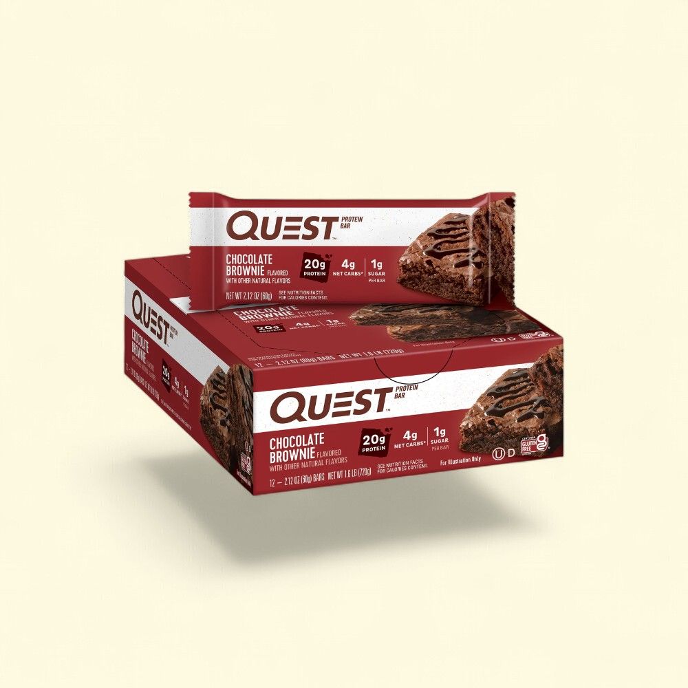 Quest Chocolate Brownie Protein Bar - 12 Count — authentic US product shipped worldwide by Treatspree