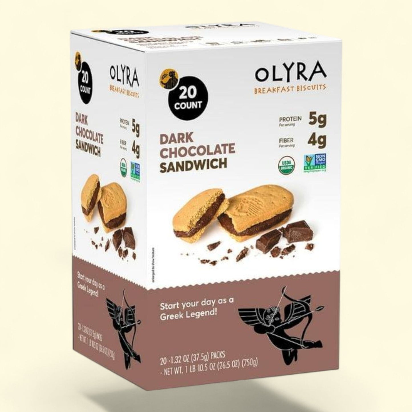 OLYRA Breakfast Biscuits, Dark Chocolate Crème, 20 ct.