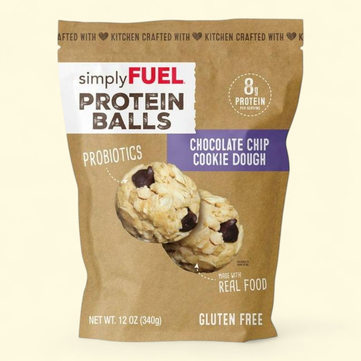 simplyFUEL Protein Balls, Chocolate Chip Cookie Dough, 12 oz.