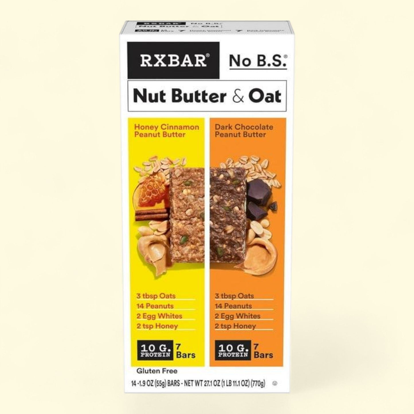 Assortiment de barres RXBAR au beurre de noix et à l'avoine, 54 g, 14 barres
