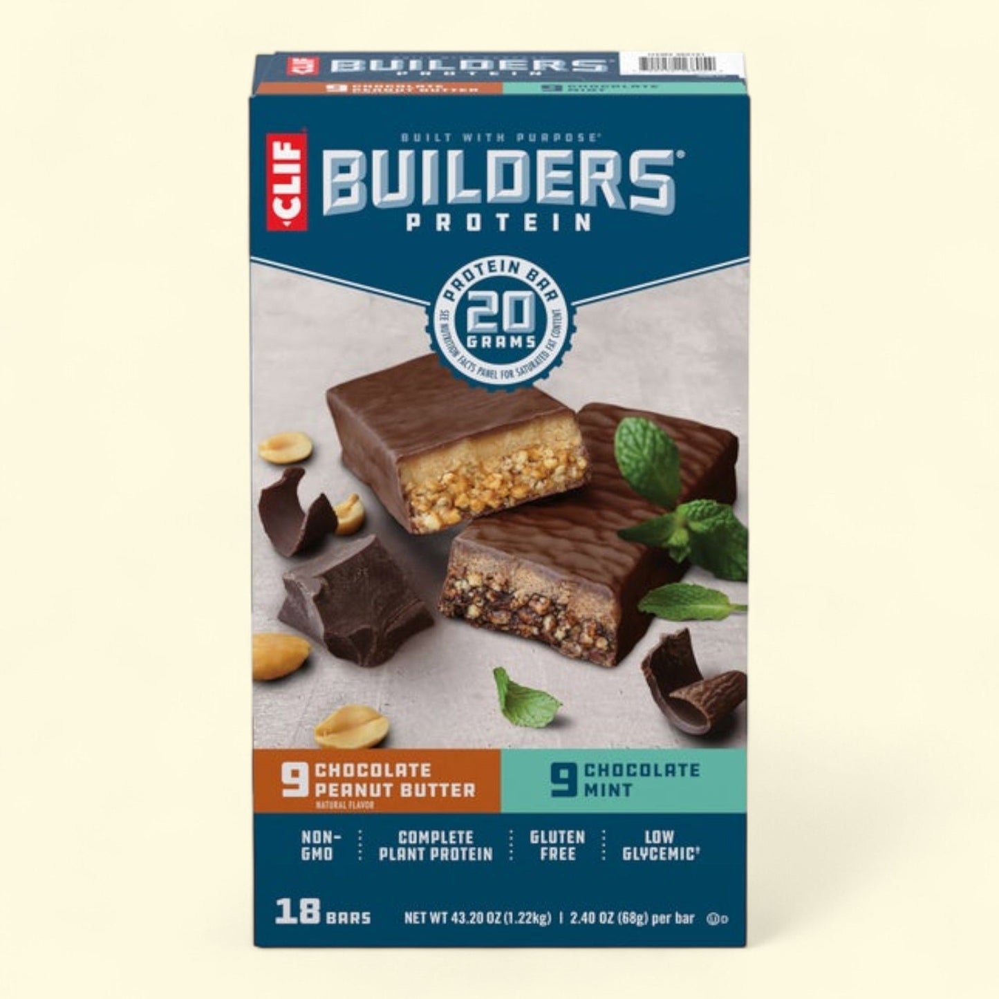 Clif Builder's Protein Bar, 2.40 oz, 18-count — authentic US product shipped worldwide by Treatspree