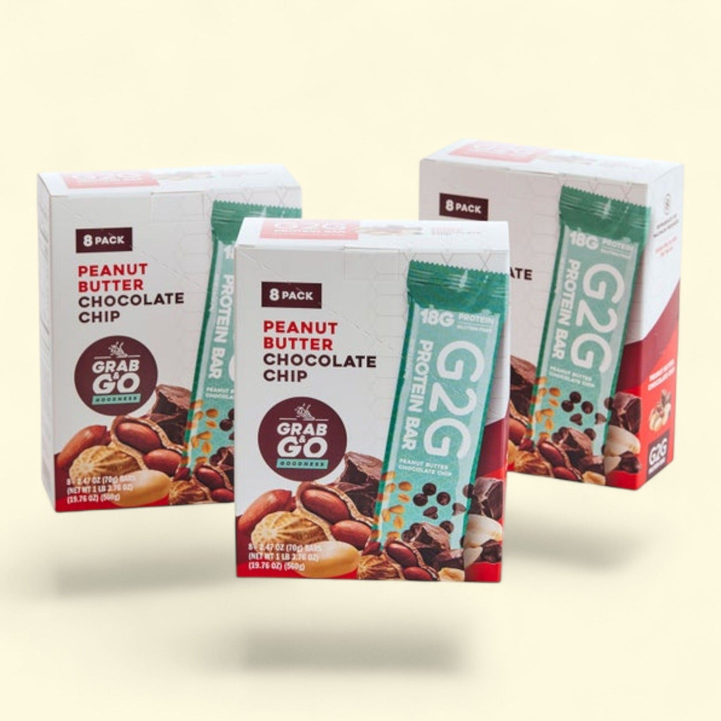 G2G Protein Bars, Peanut Butter Chocolate Chip, 24-count