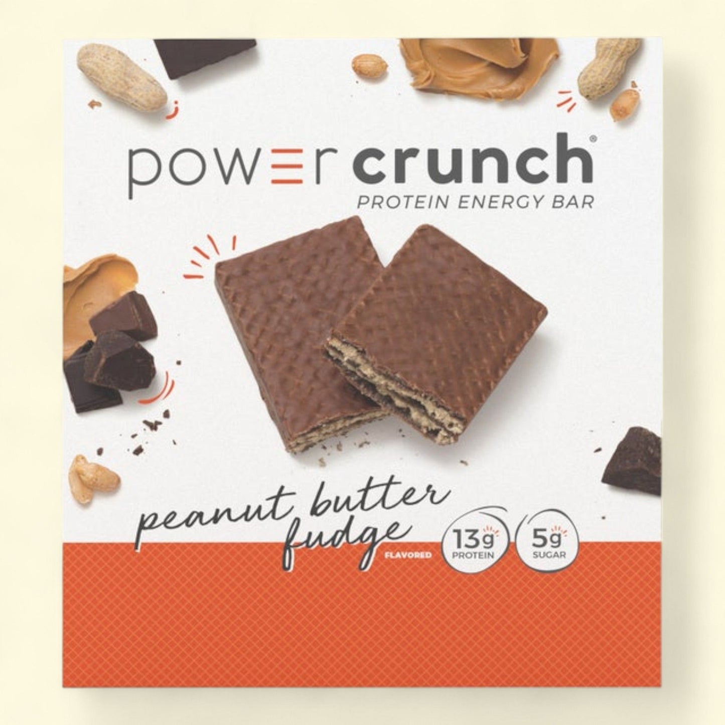 Power Crunch Protein Energy Bar, Peanut Butter Fudge, 1.4 oz, 12-count