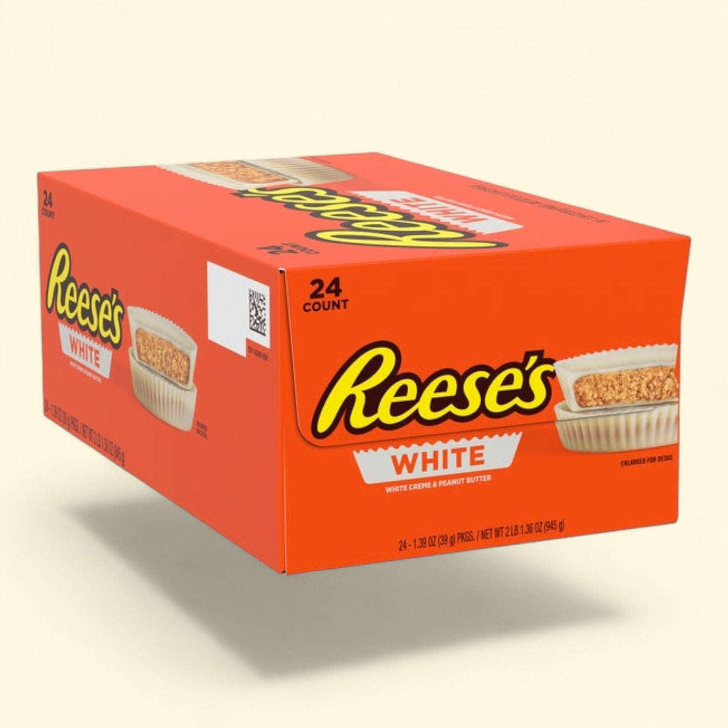 Reese's White Peanut Butter Cup, 1.39 oz, 24-count