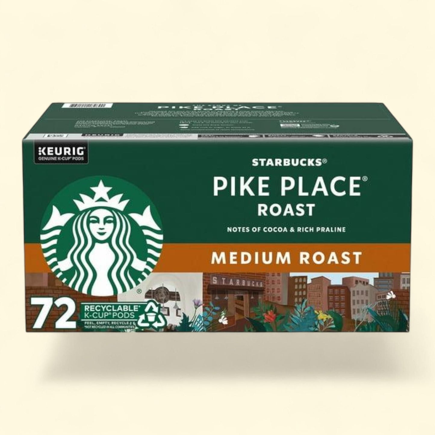 Starbucks K-Cup Coffee Pods, Pike Place, 72 ct.