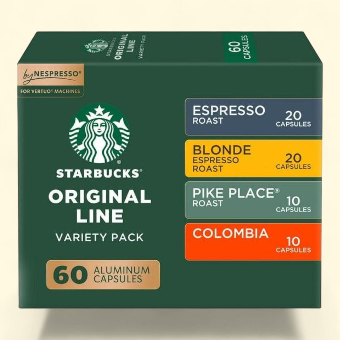 Starbucks by Nespresso Coffee Pods, Variety Pack, 60 ct.