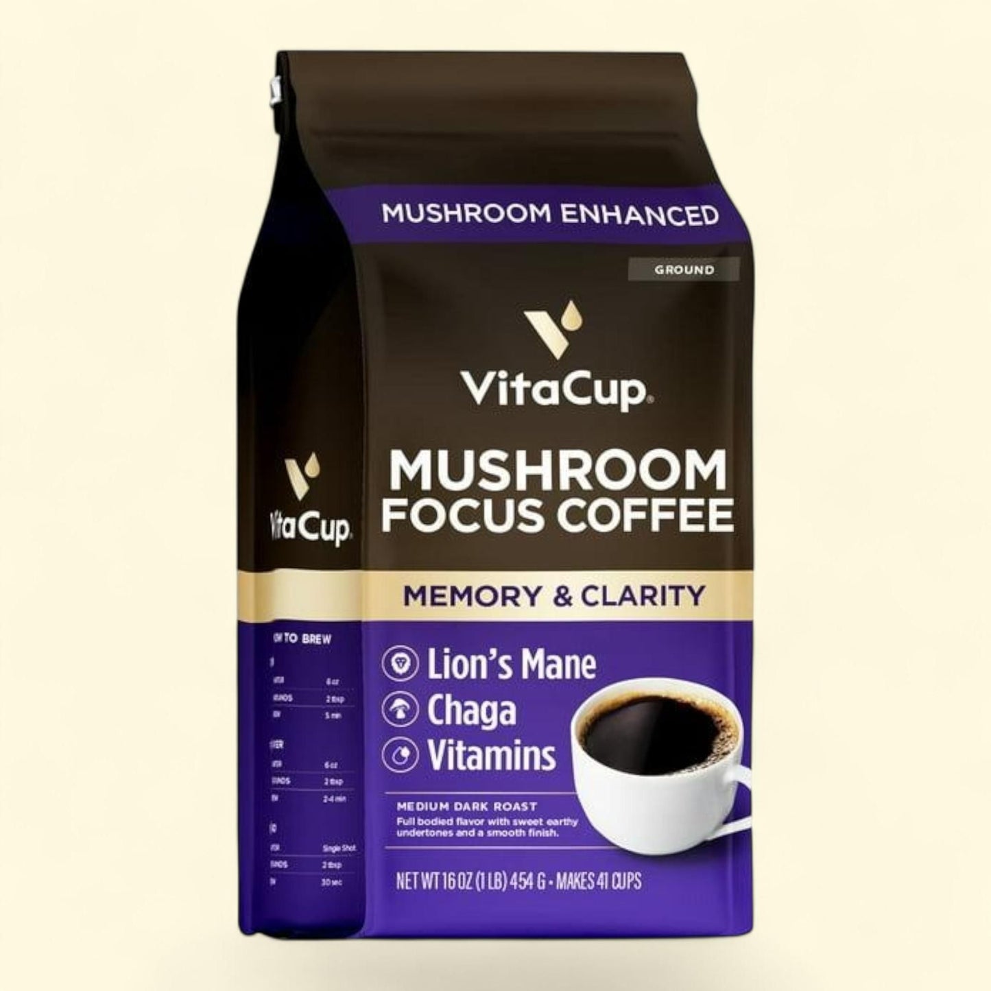 VitaCup Mushroom Focus Coffee, 16 oz.
