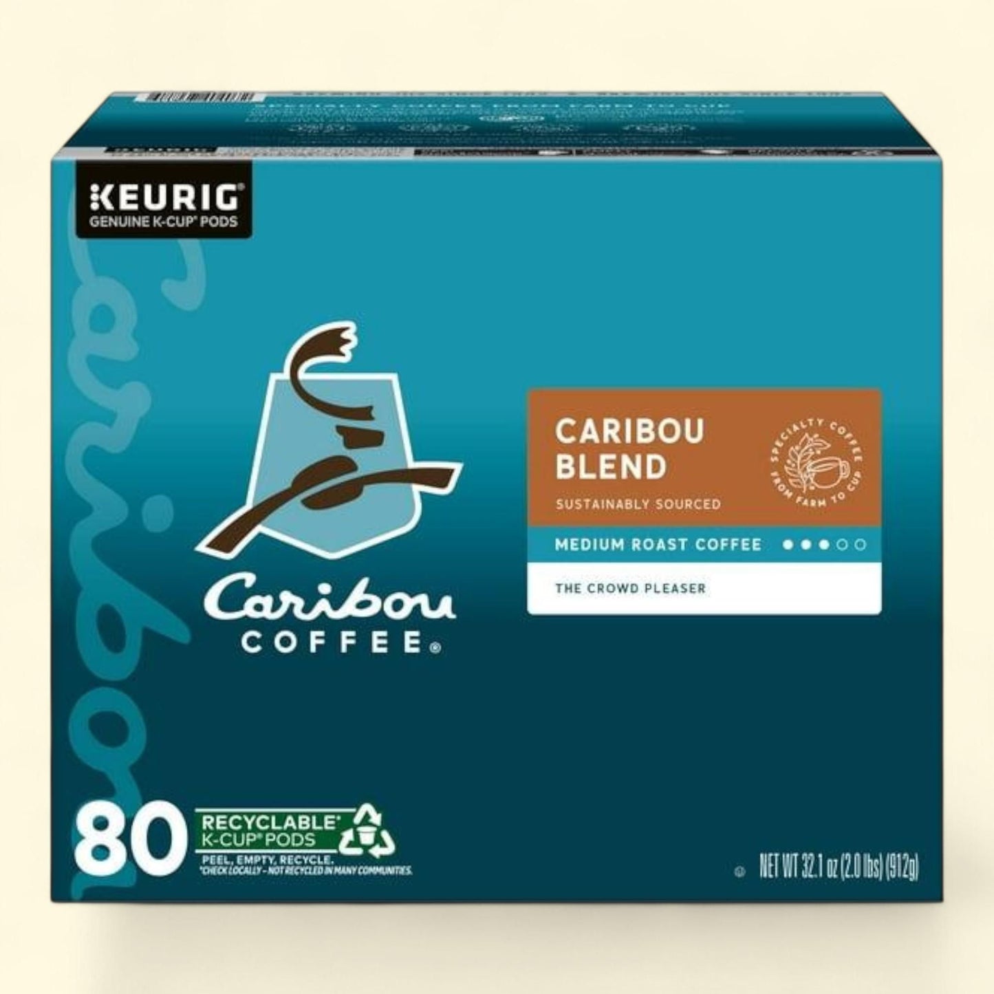 Caribou Coffee K-Cup Pod, Caribou Blend, 80 ct.