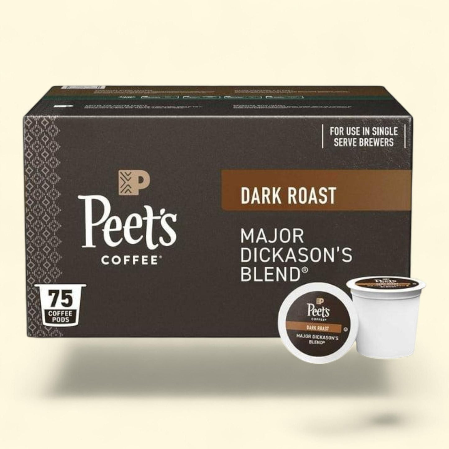 Peet's Coffee K-cup Pods, Major Dickason's Blend, 75 ct