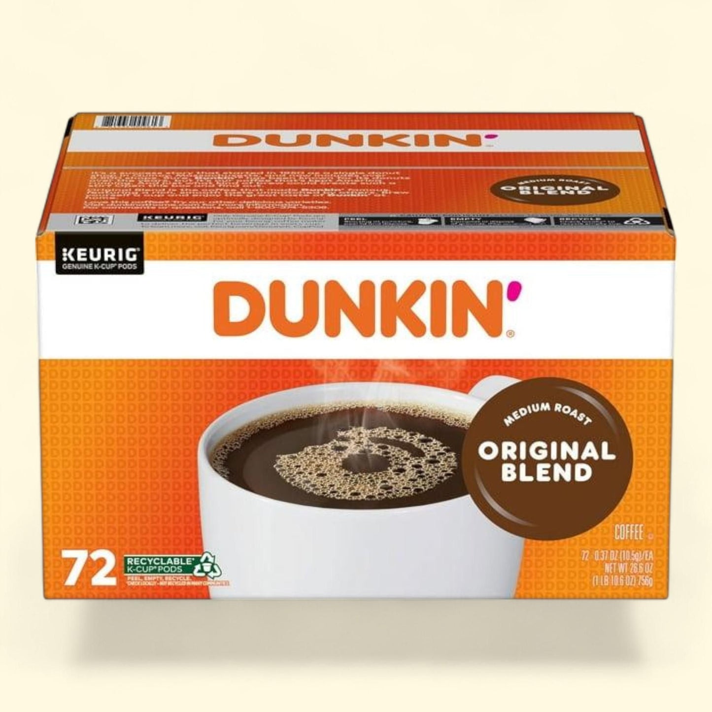 Dunkin' Donuts K-Cup Coffee Pods, Original Blend, 72 ct.