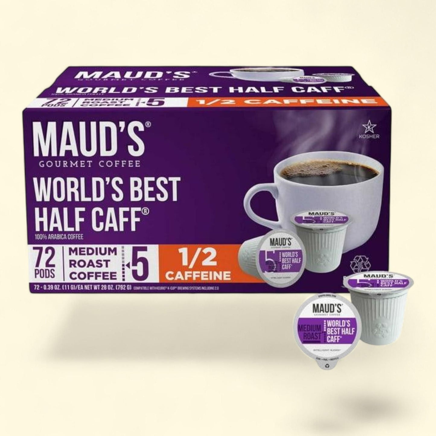 Maud's Half Caff Coffee Pods, 72 ct.