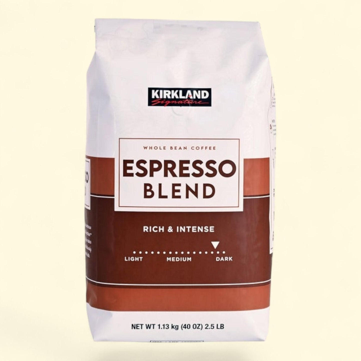 Kirkland Signature Espresso Blend Whole Bean Coffee, 2.5 lbs