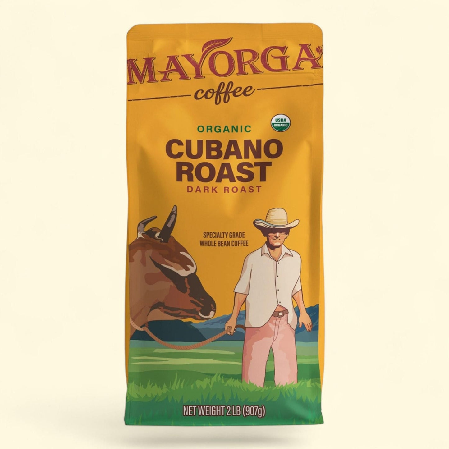 Mayorga Café Cubano Roast Whole Bean Coffee, 2lb, 2-pack