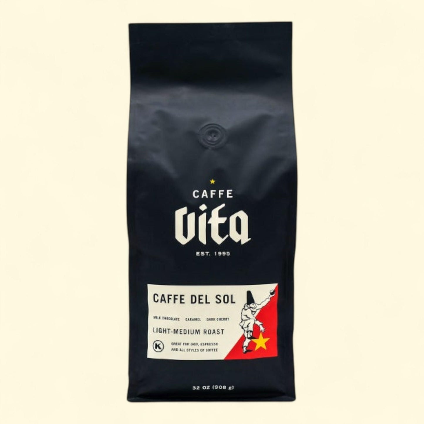Caffe Vita Coffee Caffe Del Sol Blend Whole Bean, 2 lb. bags, 2-pack