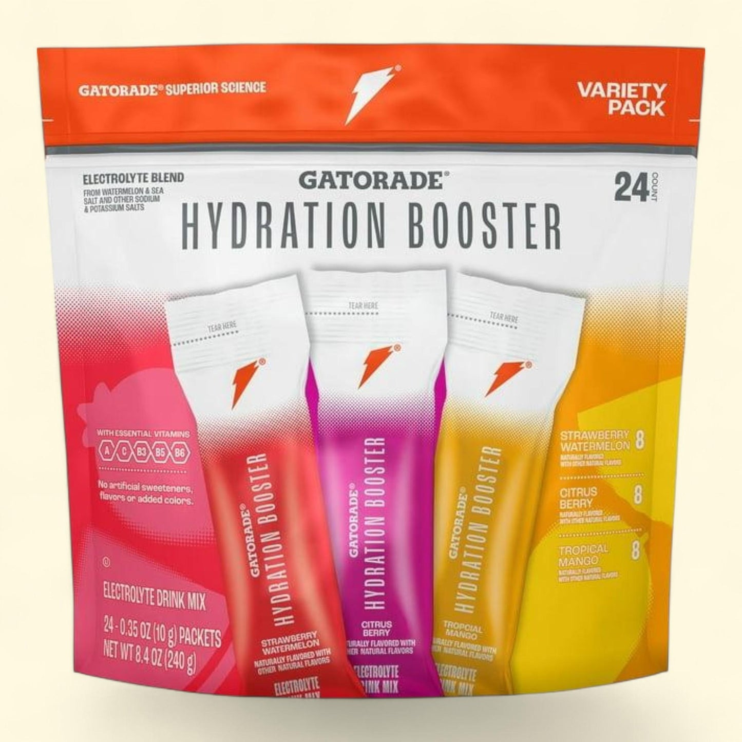 Gatorade Hydration Booster Variety Pack, 24 pk