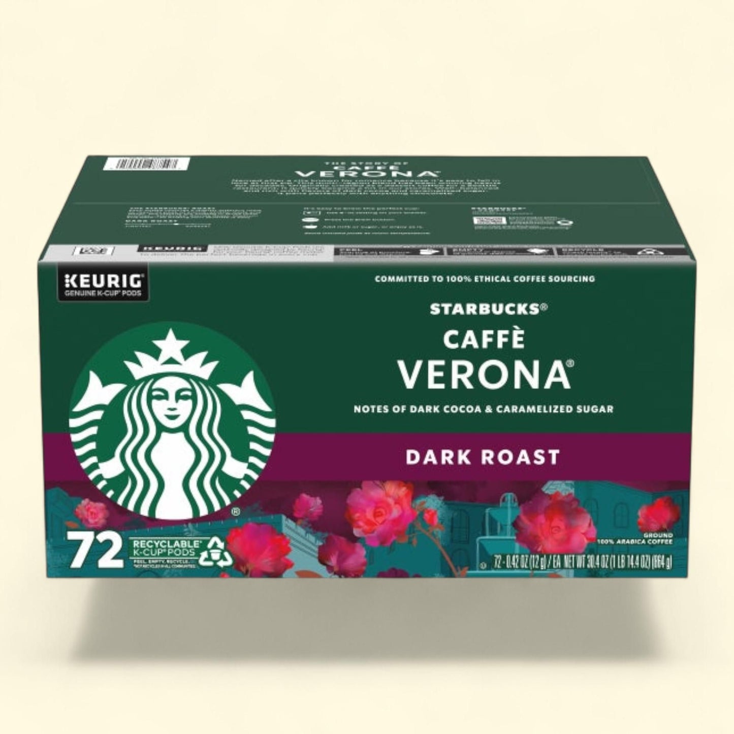 Starbucks Coffee Caffè Verona Dark Roast K-Cup Pod, 72-count